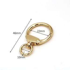 Porte-clés simple écologique fermoir mousqueton bricolage pour fournitures de fabrication de bijoux - Product Image 4