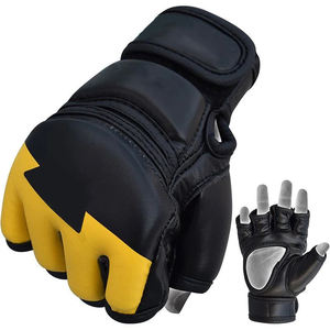 Gants de MMA en cuir de différentes couleurs, demi-doigts, prix de gros, meilleur design, anti-rides, grande taille, nouvelle mode, gants de MMA pour hommes - Product Image 3