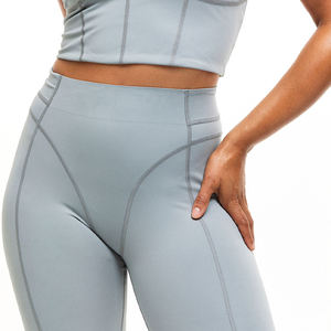 Logotipo personalizado de moda de alta cintura Leggings Sporting Patchwork Push Up Fitness entrenamiento Leggings - Product Image 3