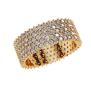 Bague de mariage hip-hop en or massif 14 carats pour homme, sertie de diamants de laboratoire certifiés IGI, pour les occasions de fête - Product Image 6