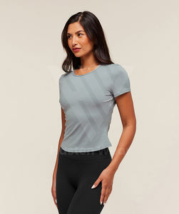 Camisetas de Gimnasio de Manga Corta y Cuello Redondo para Mujer, Ajuste Cómodo, Elásticas, Casuales, para Yoga y Entrenamiento - Product Image 3