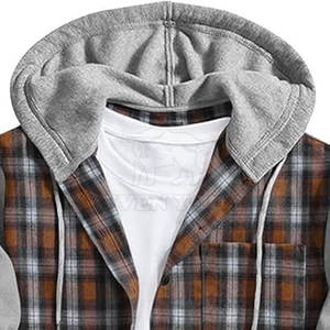 Sweat-shirt à capuche en flanelle pour homme avec cordon de serrage réglable, doux et chaud, idéal pour l'automne et l'hiver - Product Image 3