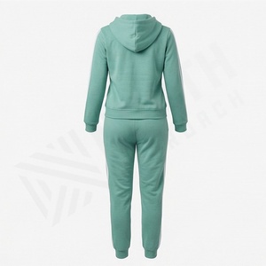 Conjunto Deportivo de Invierno para Mujer, 100% Algodón, Top Corto y Pantalones Deportivos, 2 Piezas, con Pedrería, Chándal de Terciopelo para Gimnasio y Fitness - Product Image 2