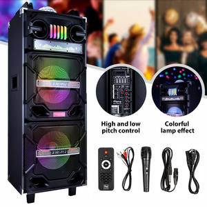 Altavoz Bluetooth Portátil Doble de 10 Pulgadas, Sistema Recargable de Alta Fidelidad, Karaoke para DJ, LED, AUX - Product Image 3