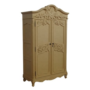 Trắng Rococo Tủ Quần Áo Hai Cửa Với Gương Rắn Gỗ Quần Áo Tủ Phong Cách Pháp Armoire Tủ Quần Áo Cho Phòng Ngủ Bộ Đồ Nội Thất - Product Image 6