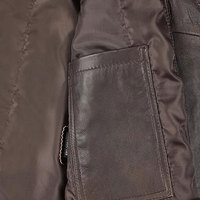 Manteaux en cuir confortables pour hommes avec manches complètes et longueur régulière Manteau en cuir de service OEM à prix raisonnable