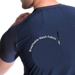 Camisetas Deportivas Refrescantes para Hombre de 4.9 oz, Camiseta Deportiva para Gimnasio, Atletismo, Correr, Cuello Redondo Informal, Ajustada, Manga Corta - Product Image 4