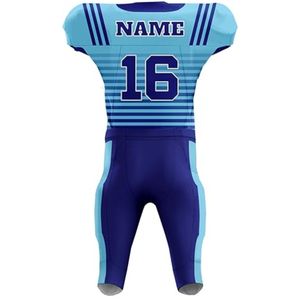 Maillot de football américain unisexe adulte respirant de haute qualité à bas prix, manches courtes, personnalisable, 100% polyester - Product Image 3