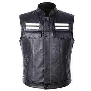 Blouson aviateur en cuir d'hiver vintage pour hommes design personnalisé Gilet de moto respirant et réversible de haute qualité - Product Image 1