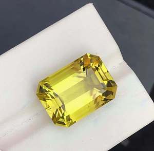 Cuarzo Limón Facetado de Primera Calidad - Increíble Color Cuarzo Limón - Piedra Natural Suelta para Hacer Anillos y Joyas - Product Image 3