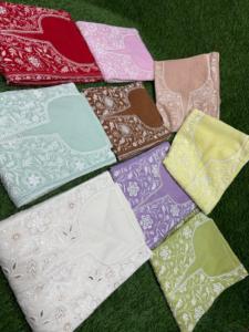 ชุดเดรสแบบกึ่งยาวถึงเข่าทำด้วยมือทำด้วยมือทำจากผ้าไหมของ Chanderi Chanderi ชุดเดรสลำลองสีพื้น - Product Image 3