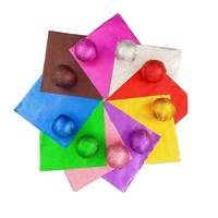 Papier d'aluminium alimentaire personnalisé MU avec logo, papier d'emballage pour bonbons, papier d'aluminium pour chocolat, papier d'aluminium coloré, papier d'aluminium rond en métal