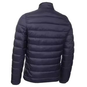Chaqueta acolchada con cuello levantado de estilo callejero para hombre con patrón personalizado OEM con cremallera, lona Lisa negra para invierno y otoño, tarifa baja - Product Image 4