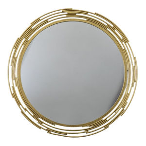 <b>Gold</b>-Finished Iron Metal Wall Hanging <b>round</b> <b>Mirror</b> Expensive Home Bathroom Decorative <b>Mirror</b> Modern Design Handmade - Product Image 1
