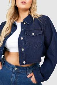 Chaqueta vaquera vintage azul claro para mujer, estilo camionero, con botones y adornos de lentejuelas, abrigo de primavera tipo shacket para conjuntos. - Product Image 3