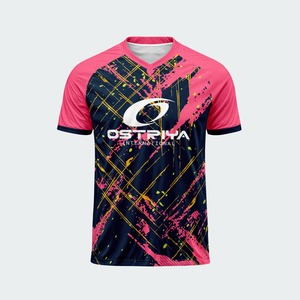 Camiseta de Fútbol Moderna con Cuello en V para Adultos, Ropa Deportiva Personalizada con Impresión de Nombre en Color Sólido, Alta Calidad - Product Image 6