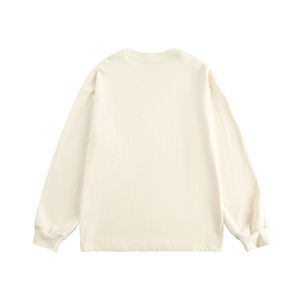 Sudadera de Hombre de Alta Calidad, Cuello Redondo, Felpa Francesa, Blanca, con Parche de Chenilla Bordado, Bordado Personalizado, Conjunto de Invierno - Product Image 2