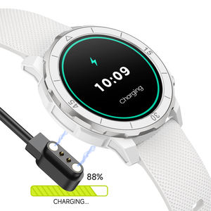 Reloj inteligente blanco con pantalla de Control táctil, rastreador de actividad física, respuesta GPS, funciones de llamada, resistente al agua, IP68, banda de acero, sistema operativo Android - Product Image 3