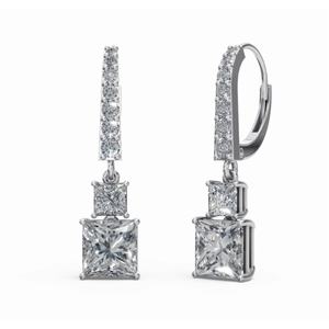 Exclusivos Pendientes de Diamantes Princess Marina Lumina de Oro de 14 Quilates, Corte Princesa y Redondo, Joyería Cultivada en Laboratorio, Proveedor Mayorista - Product Image 5