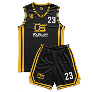 Uniforme de entrenamiento de baloncesto juvenil de poliéster Spandex de alta calidad para hombres, conjunto deportivo de alta intensidad personalizable, ropa de baloncesto - Product Image 4