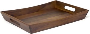 Plateau de service en bois d'acacia manguier de taille personnalisée en gros Plateau de cuisine à usage domestique avec poignée Plateau de service en bois naturel - Product Image 3