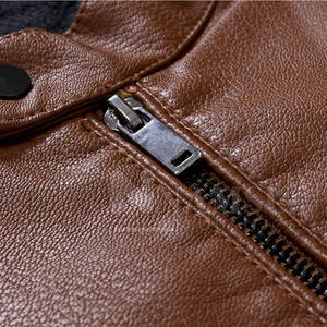 Chaqueta de cuero de alta calidad Chaqueta de cuero con logotipo personalizado Ropa de moda Chaqueta de hombre a la venta - Product Image 6