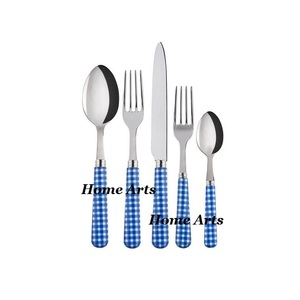 Ensemble de couverts en acier inoxydable avec manche en résine, dernier design, couleur argent, cuillère, couteau, fourchette, ensemble de couverts à vendre - Product Image 1