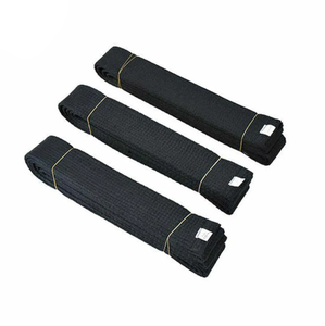 2024 Fabricant en gros OEM sur mesure Logo ceinture de karaté couleur de haute qualité avec ceinture d'arts martiaux en coton à rayures pour le karaté - Product Image 3