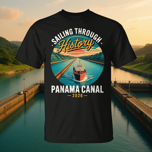 T-shirt promotionnel style vintage 2026 : Voile et croisière sur le Canal du Panama - Product Image 3