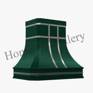 Campana extractora eléctrica de acero inoxidable, dosel, chimenea India, increíble acabado verde, escape de cocina hecho a mano, los mejores remaches de tira - Product Image 6