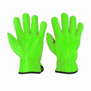Gants de conduite en cuir de vachette grainé, protection personnelle, résistance élevée à l'abrasion, doux et confortables, gants de jardinage - Product Image 6