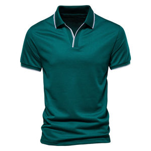 Polo de alta calidad al por mayor para ropa informal cómoda Camisa de algodón 100 por ciento Camisas Polo transpirables de talla grande para hombre - Product Image 5