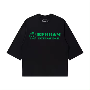 เสื้อยืดโอเวอร์ไซส์ทรงบ็อกซี่ สตรีทแวร์ ผ้าฝ้าย 100% 220gsm พิมพ์โลโก้ได้ เป็นมิตรต่อสิ่งแวดล้อม ทรงครอป ไหล่ตก คอริบ  แบบเรียบ - Product Image 4