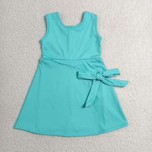 ชุดเดรสเด็กผู้หญิงแบบสั้นคลุมเข่า แขนกุด รูดซิปด้านหลัง เหมาะสำหรับเล่นโยคะและกิจกรรมต่างๆ - Product Image 4