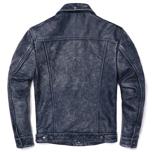Nueva chaqueta de cuero de piel de vaca para hombre, chaquetas de cuero genuino natural de primavera para motocicleta, abrigo corto ajustado, chaquetas para el S-6XL - Product Image 4