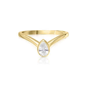 Anillo de Diamante con Forma de Flor, Anillo de Compromiso de Moissanita con Corte de Pera, Anillo de Plata de Ley 925 para Esposa, Regalos de Aniversario para Novias - Product Image 3