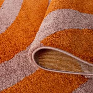Alfombra de poliéster estampada en naranja y rosa Joli Wave para dormitorio, oficina, habitación de adolescentes - Product Image 4