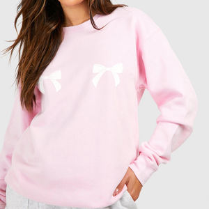 Sudaderas con estampado de manga larga para mujer, sudaderas con estampado de gran tamaño para mujer, sudaderas con estampado de algodón y poliéster para mujer - Product Image 5