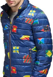 Blouson matelassé en toile pour homme de haute qualité, avec col montant, capuche amovible, léger, résistant à l'eau, isolé et enduit pour l'hiver - Product Image 6