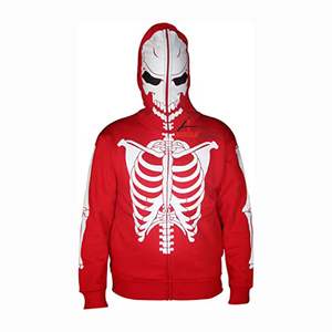 Halloween <b>Men's</b> <b>Hoodies</b> in <b>Red</b> Color With Full Zip up Closure Casual Wear <b>Hoodies</b> - Product Image 4