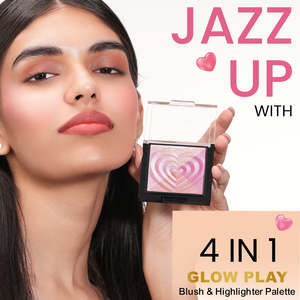 พาเลทบลัชออนและไฮไลท์เตอร์ Glow Play 4-in-1 - เมคอัพเนื้อลิควิดสีชัดเจนสำหรับผิวขาว - Product Image 3