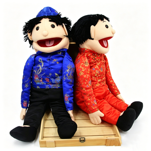 Juego de Marionetas de Peluche de Pareja China, Marionetas de Mano de Estilo Tradicional con Detalles Bordados, Regalo de Cumpleaños para Niños, Material Suave - Product Image 3