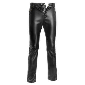 Pantalon en cuir de motard vintage pour hommes de haute qualité classique élégant confortable Durable Rock moto porter respirant - Product Image 2