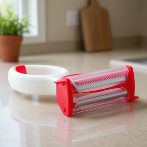 Pelapatate doppia lama <b>Plastica</b> DAILY Bianco e Rosso 0266 - Product Image 3