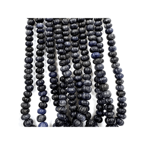 ลูกปัดหินอัญมณีธรรมชาติ lolite ขนาด8ถึง10มม. เส้นรูปฟักทองขนาด14นิ้วสำหรับการทำเครื่องประดับ - Product Image 5