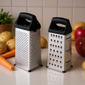 Rallador de Torre de Acero Inoxidable de 4 Lados Ilsa Chrome 12460240IVV, 10.5x8x24cm, para Preparación de Frutas y Verduras - Product Image 3