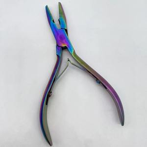 คีมต่อผมสแตนเลสสีเงินขนาด 5 นิ้ว 1 ชิ้น พร้อมรูสำหรับถอดแหวนต่อผมเคราติน - Product Image 5