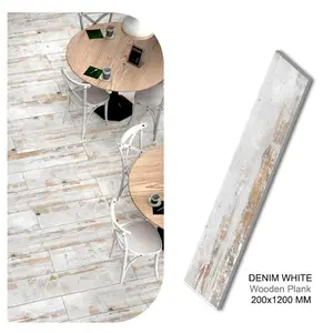 Luxury Design Wooden Strip 200x1200 mm Porcelain slab Wooden Floor Tiles Decorative Wooden Plank Tiles For Walls And Floor