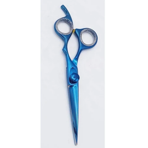 Tijeras de peluquería con revestimiento de titanio azul de acero inoxidable J2 japonés de 6,5 pulgadas de largo - Product Image 6