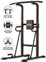 Torre de Ejercicios Multifuncional Portátil con Barra de Dominadas para Entrenamiento de Fuerza en Casa
